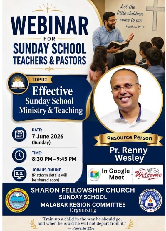 Webinar for Sunday School Teachers and Pastors (Malabar Region)